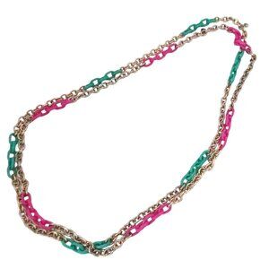 J CREW plastic & gold chain link necklace Bundle of 2